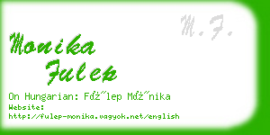 monika fulep business card